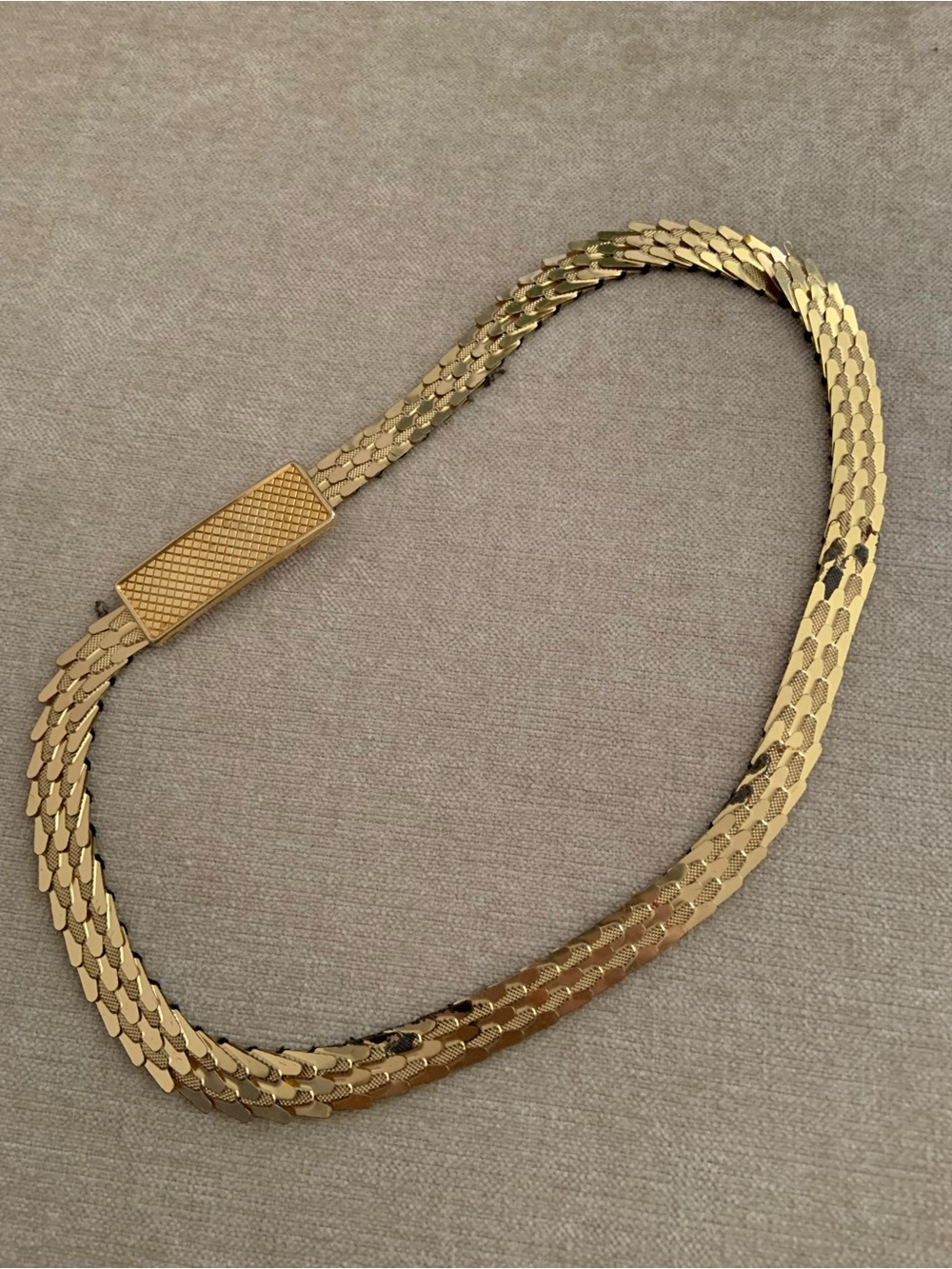 Source Unknown Gold Multi-Strand Chain Belt